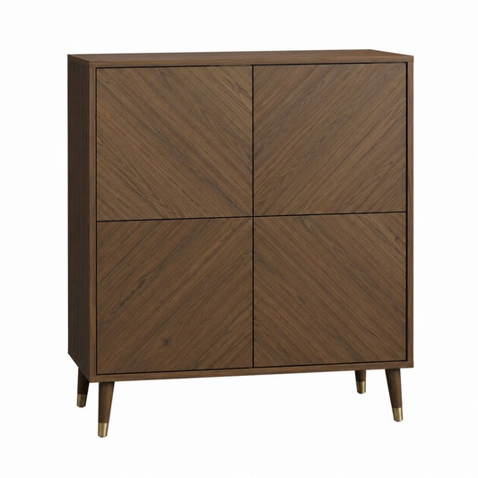 Sideboard Nussbaumfurnier mit 4 Türen 100 x 40 x 120 cm
