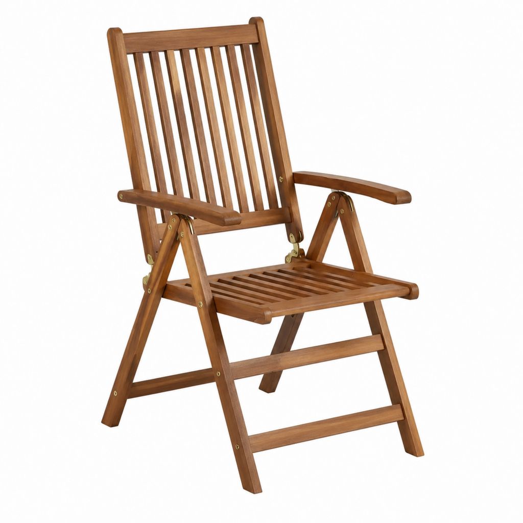 Klappbarer Gartenstuhl aus Akazienholz Braun 58 x 72 x 110 cm